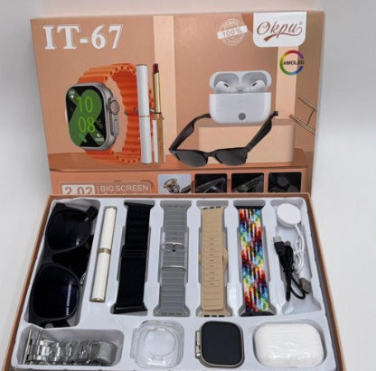 Combo Smartwatch IT-67 Pantalla AMOLED + Set de Accesorios Premium
