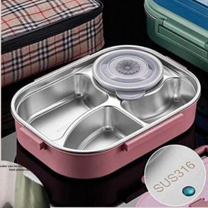 : Lonchera Térmica Premium 5 Compartimentos: Acero Inoxidable y 100% Antiderrames